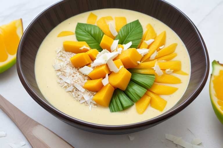 Tropical Mango Coconut Smoothie Bowl