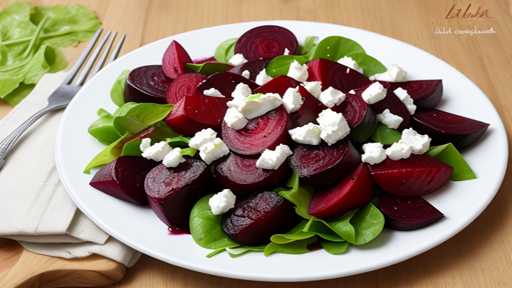 Delicious homemade Healthy roasted beet and goat cheese salad recipe