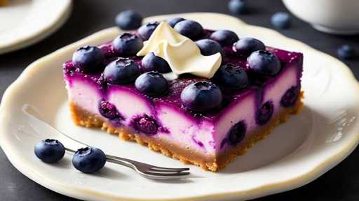 Delicious Homemade blueberry cheesecake bars recipe