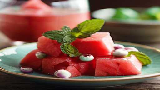 Easy Refreshing summer watermelon mint salad recipe