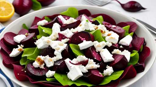 Roasted beet and goat cheese salad