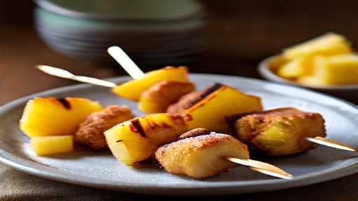 Cinnamon Sugar Pineapple Skewers