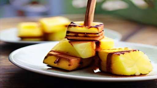 Cinnamon Sugar Pineapple Skewers