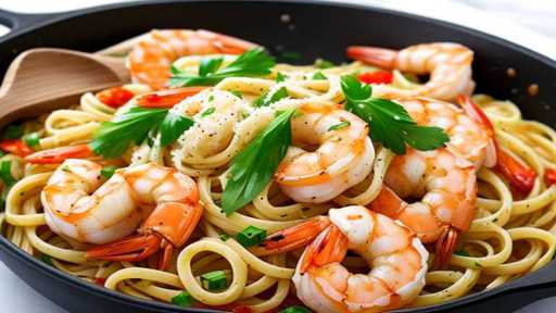 Garlic Butter Shrimp Linguine