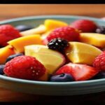 Fuji Pear Mango Berry Fruit Salad