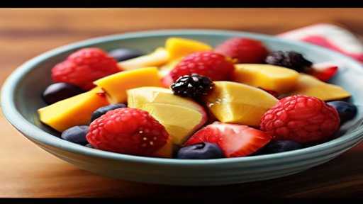 Fuji Pear Mango Berry Fruit Salad