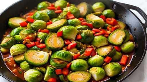 Easy Healthy Crispy Spicy Sriracha Brussels Sprouts recipe