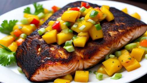 Cajun Blackened Salmon with Mango Salsa