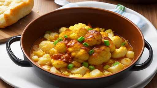 Fiery Simmered Cauliflower Chomps