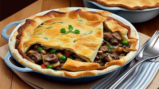 Easy homemade Delicious beef and mushroom pot pie recipe