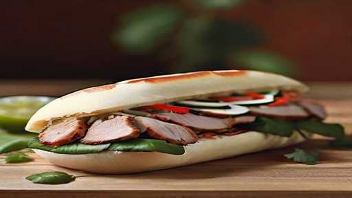 Grilled banh mi pork