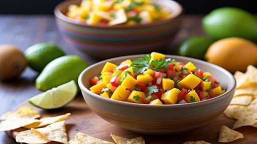 Mango Salsa with Lime Tortilla Chips