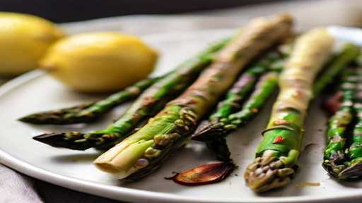 vegan lemon garlic roasted asparagus