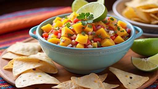 Mango Salsa with Lime Tortilla Chips